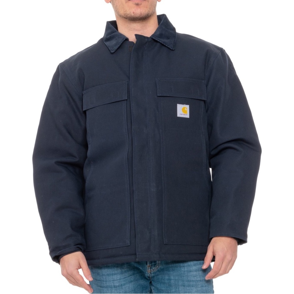 Carhartt Jacket Mens 2XL Reg Blue Loose Fit 3 Warmest Quilted Workwear OC0003-M